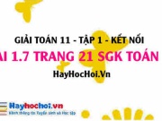 Bài 1.7 SGK Toán 11 tập 1 Kết nối tri thức